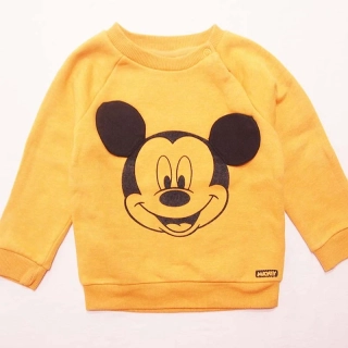 Tmavě žlátá mikina Mickey Mouse