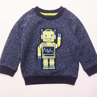 Teplá mikina s robotem F&f